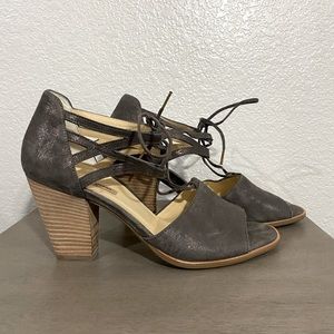 Paul Green D’Orsay Lace Up Front Heeled Sandal